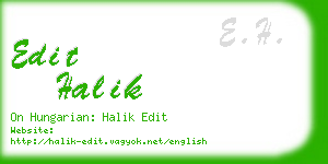 edit halik business card